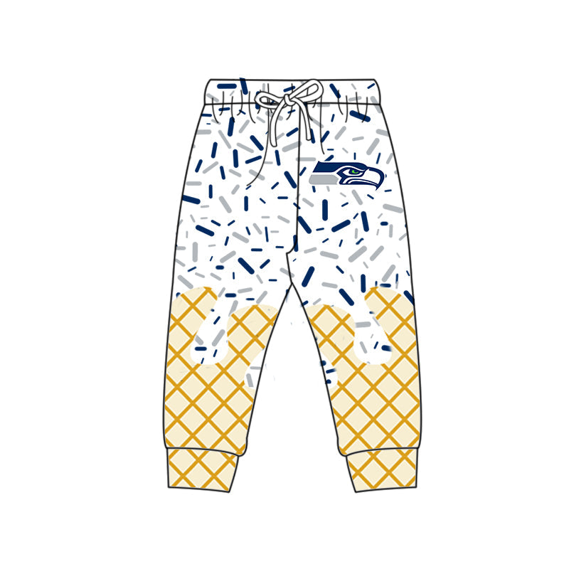 Preorder (moq 5)Baby Boys Drip Sprinkles Seattle Seahawks Team Jogger Pants Bottom