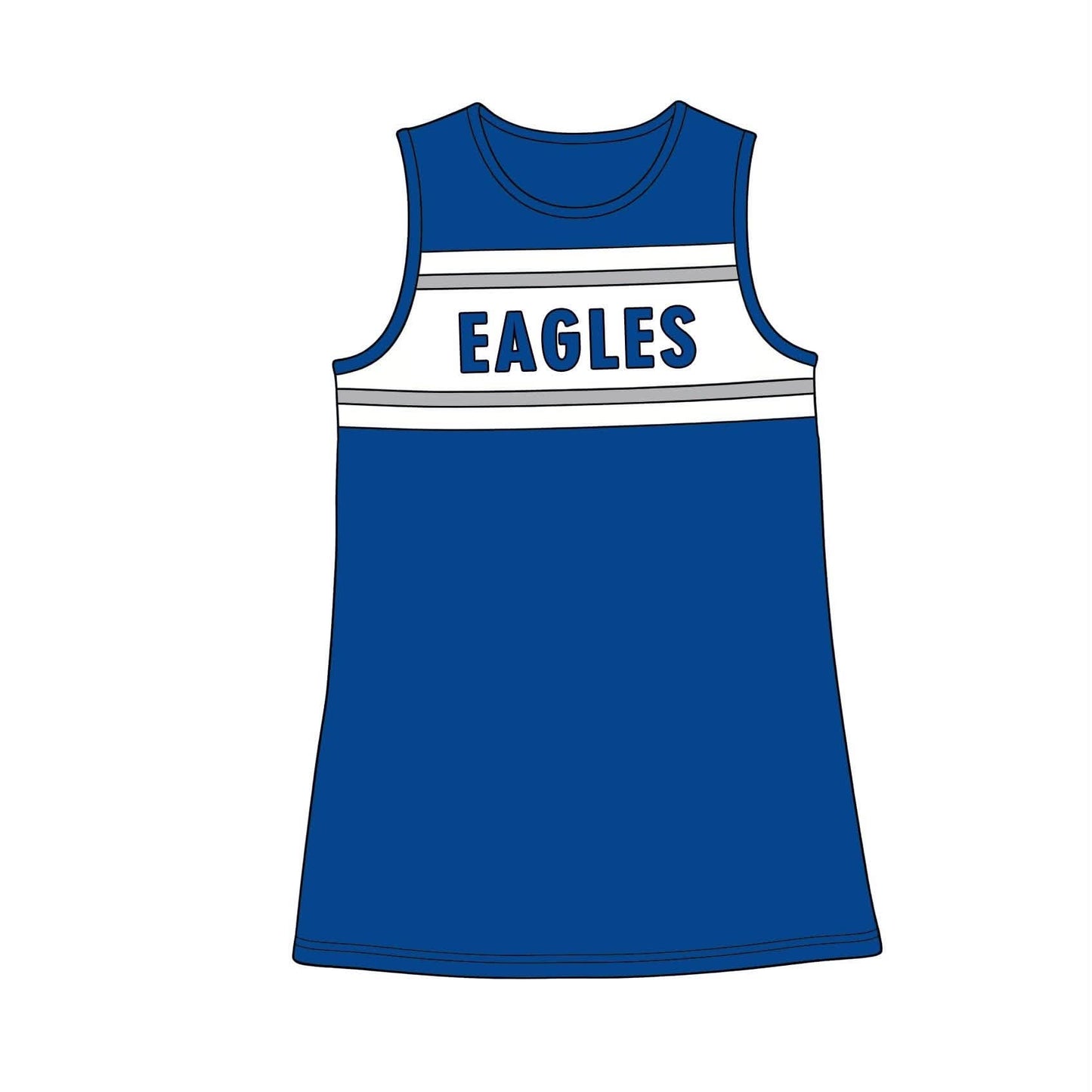 Preorder (moq 5) Baby Girls Yoga Eagles Team Knee Length Dresses