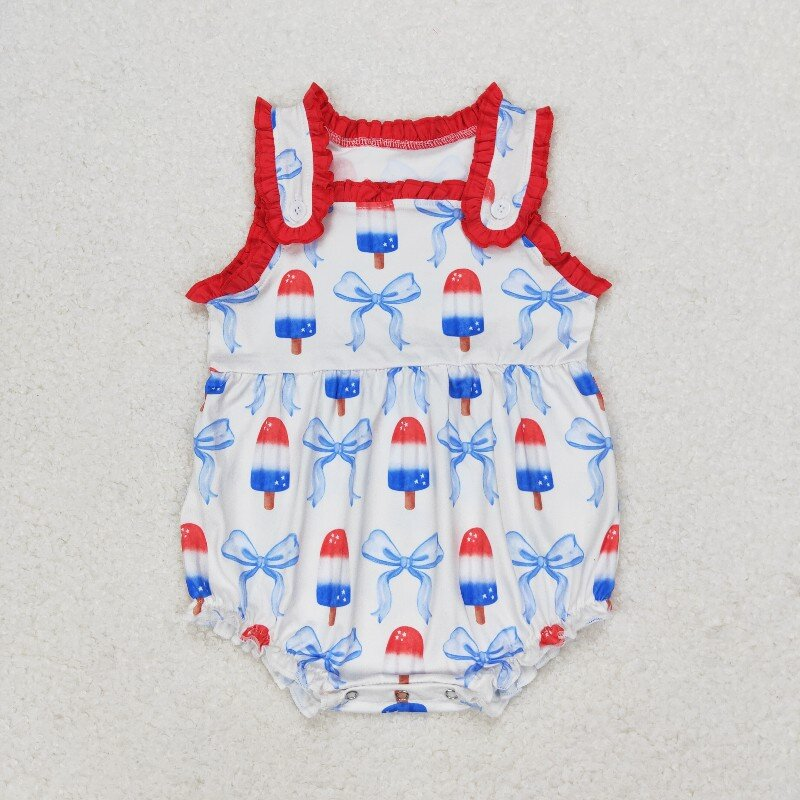 Baby Girls Popstick Bows Sibling Sister Rompers Clothes Sets