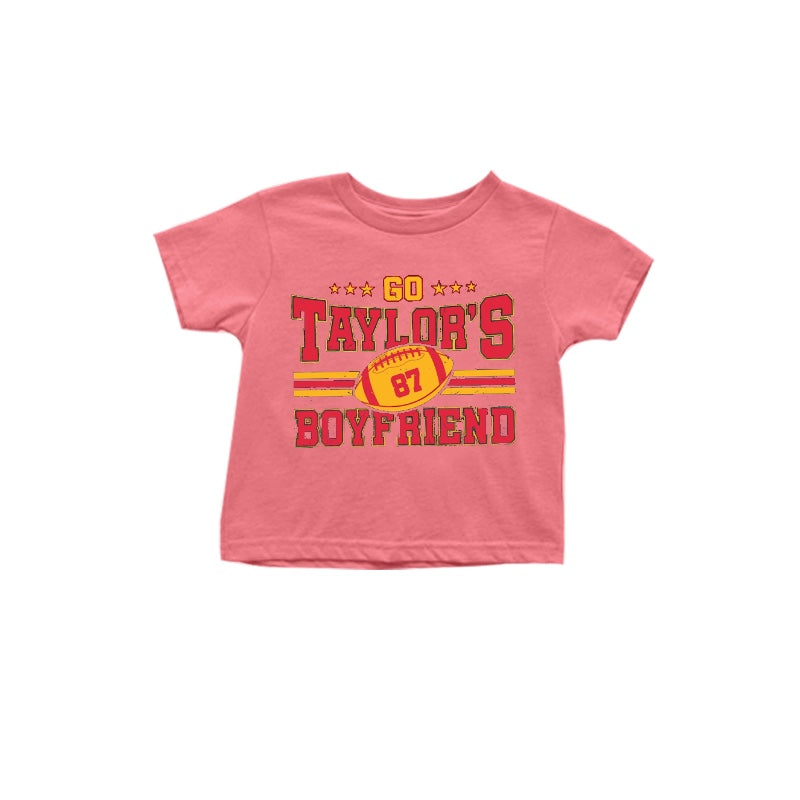 Baby Girls Pink Singer Boyfriend Short Sleeve Tee Shirts Tops Preorder(moq 5)