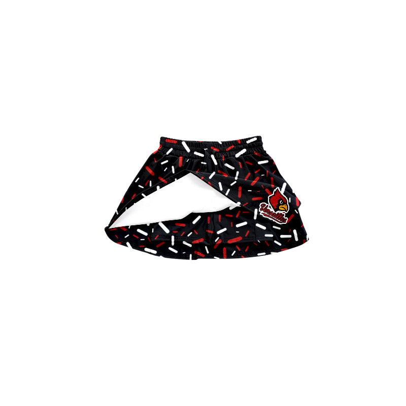 Preorder(moq 5) Baby Girls Team Black Versailles Sprinkles Skort Shorts Bottoms