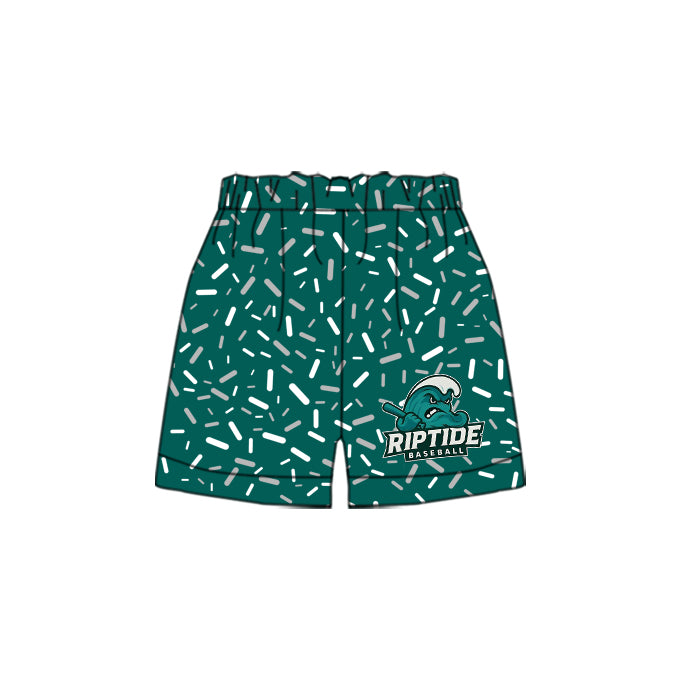 Preorder(moq 5) Baby Boys Green Piptide Baseball Team Sports Shorts