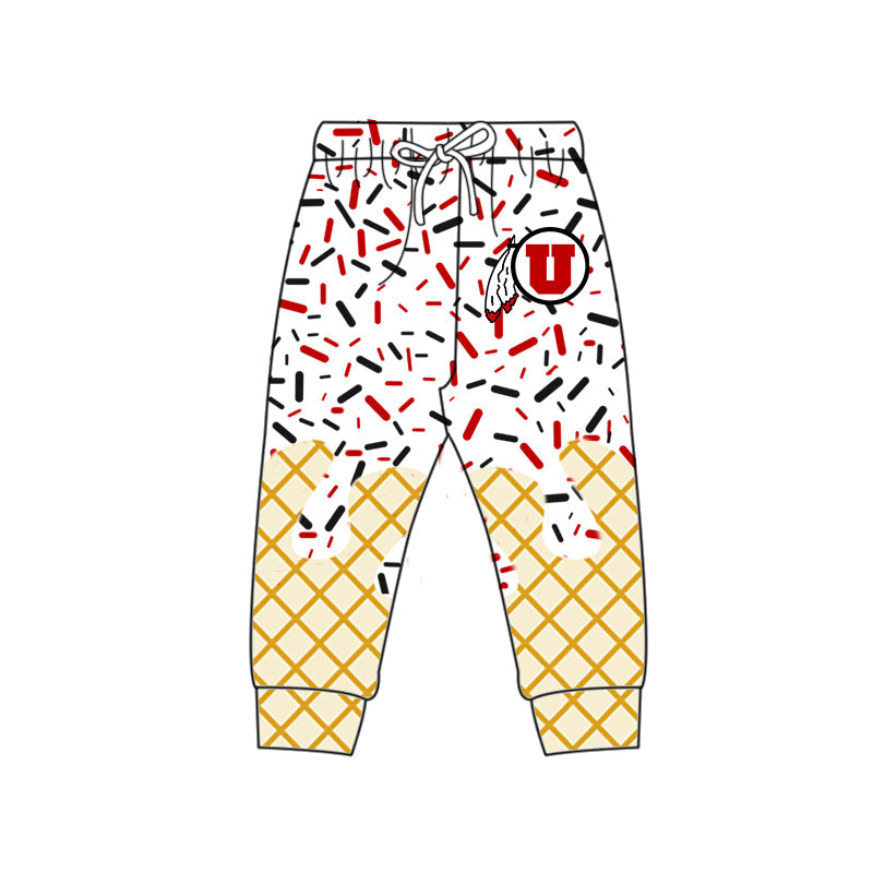 Preorder (moq 5)Baby Boys Drip Sprinkles Utah Utes Team Jogger Pants Bottom