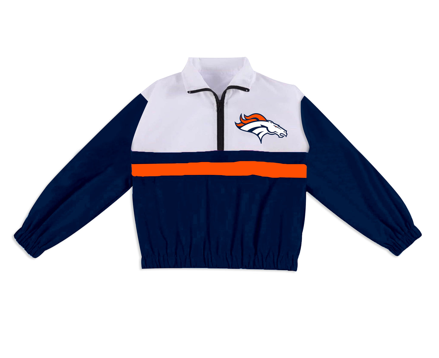 Preorder (moq 5)Baby Boys Long Sleeve Broncos Team Zip Pullovers Tops