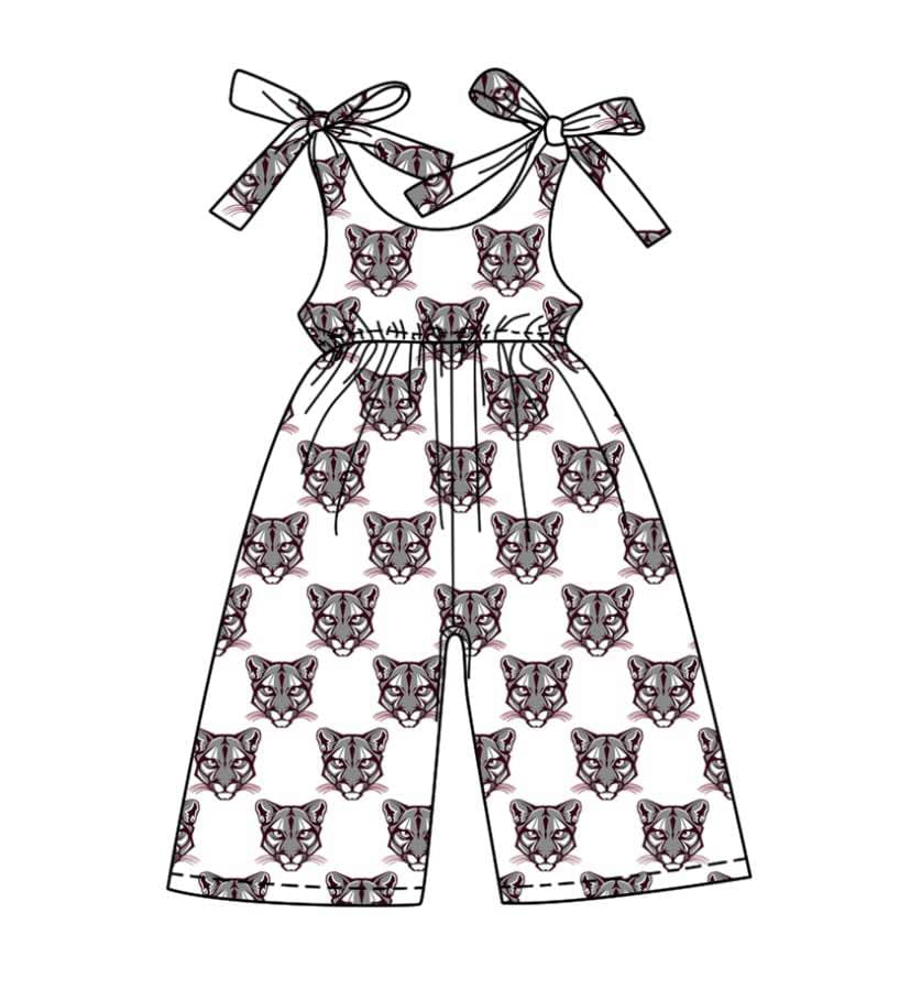 Split Preorder July 20th Baby Girls Bows Strap Team Pant Jumpsuits