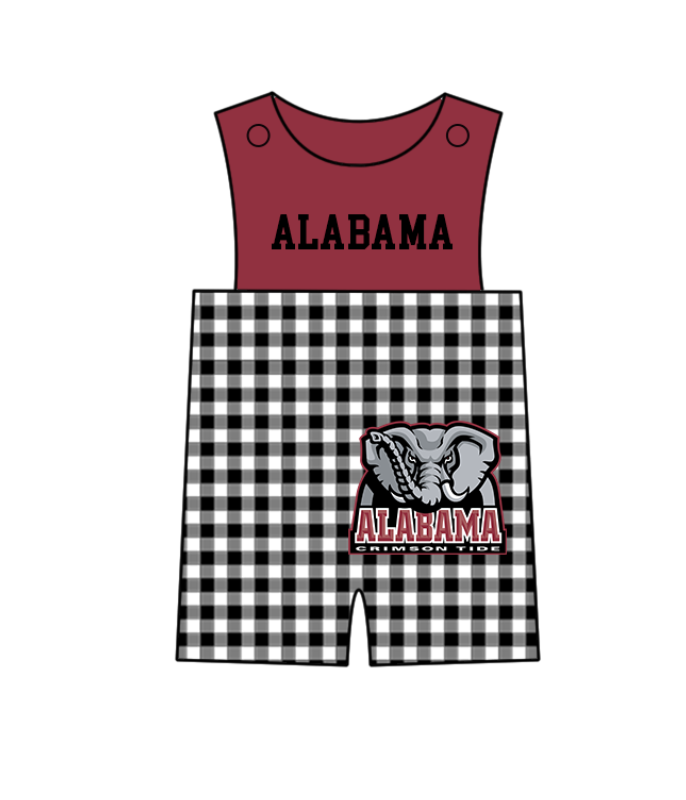 Preorder (moq 5)Baby Boys Sleeveless Alabama Elephants Shorts Rompers