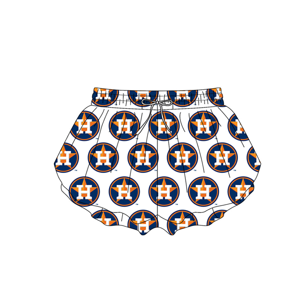 Preorder(moq 8) Baby Girls Huston Yoga Team Ruffle Shorts