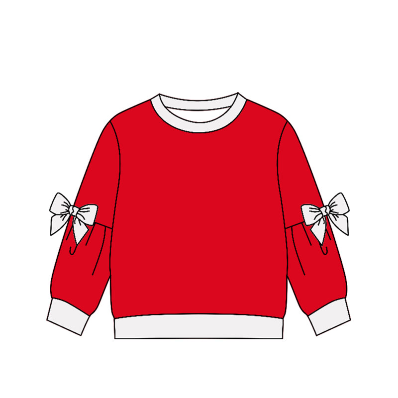 Preorder (moq 5)Baby Girls Bows Long Sleeve T-shirts Top