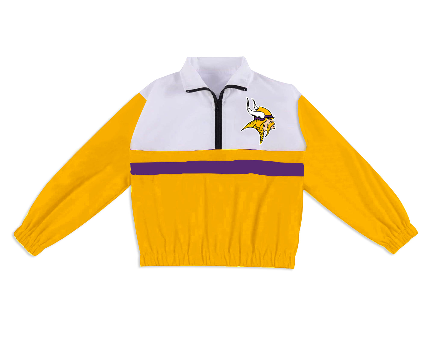 Preorder (moq 5)Baby Boys Long Sleeve Vikings Team Zip Pullovers Tops