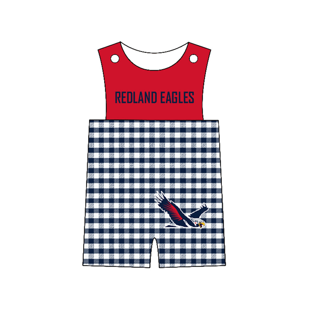 Preorder (moq 5)Baby Boys Sleeveless Redland eagles Shorts Rompers