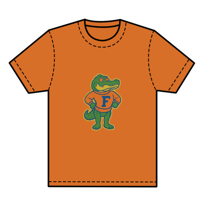 preorder(moq 5) Baby Boys Orange Short Sleeves F Crocodile Team Tee Shirts Tops