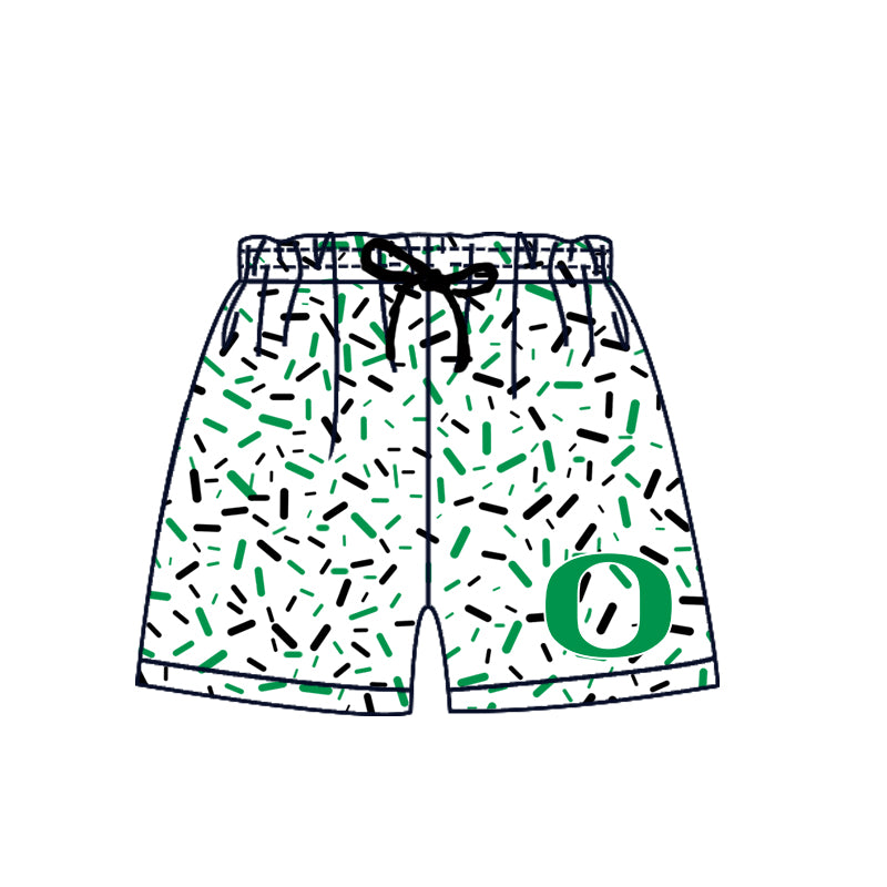 Preorder (moq 5)Baby Boys Green O Drip Team Shorts Bottom