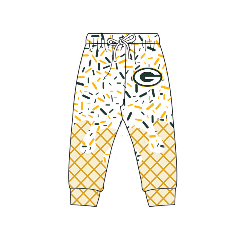 Preorder (moq 5)Baby Boys Drip Sprinkles Green Bay Packers Team Jogger Pants Bottom