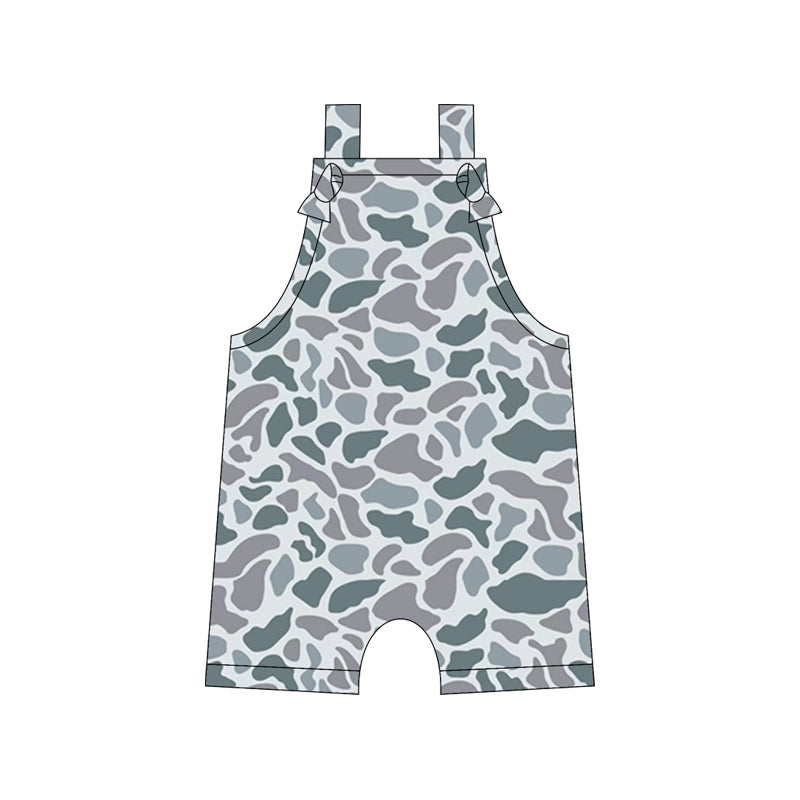 Preorder moq 5 Baby Boys Straps Old School Camouflage Rompers