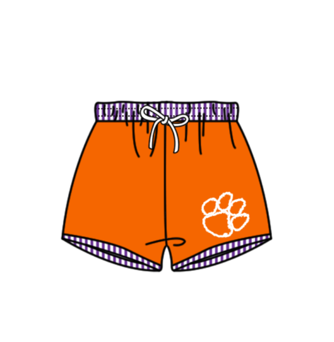 Preorder moq 5 Baby Boys Orange Pawls Team Swimming Trunks Bottom