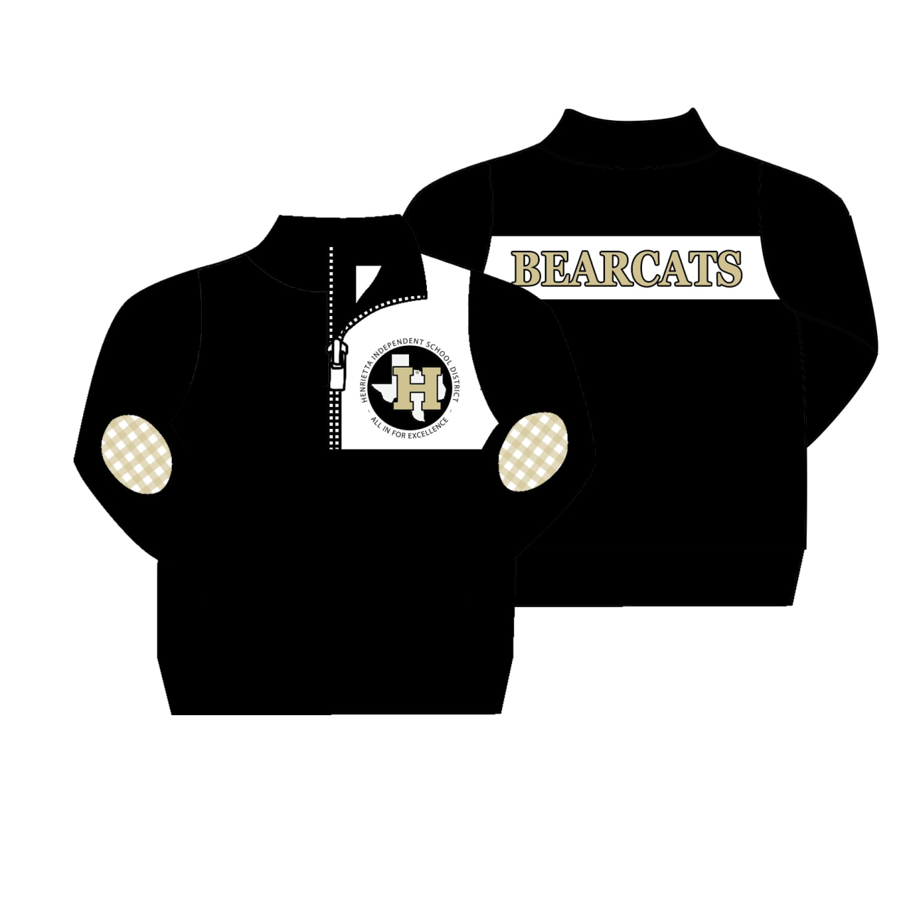 Preorder moq 5 Baby Boys Bearcats Team Black Pullovers Tops