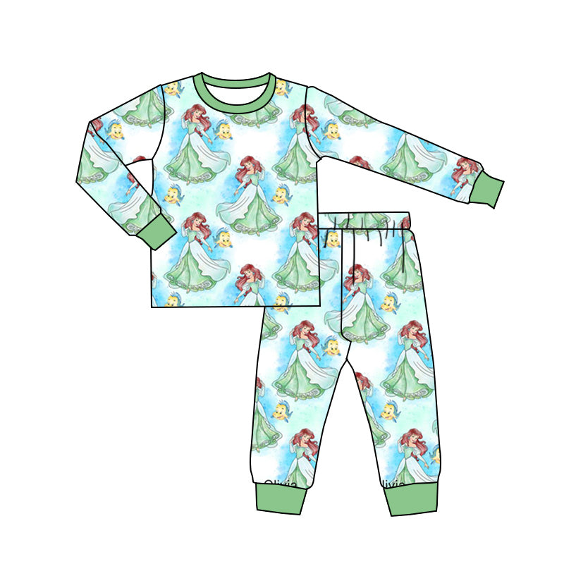 Baby Girls Princess 9 Pants Pajamas Clothes Sets preorder(moq 5)