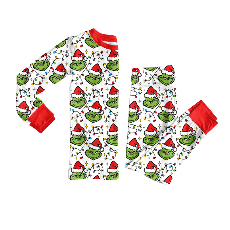 Preorder(moq 5) Baby Boys Grin Frog Christmas Top Pants Lounge Wear Pajamas Sets