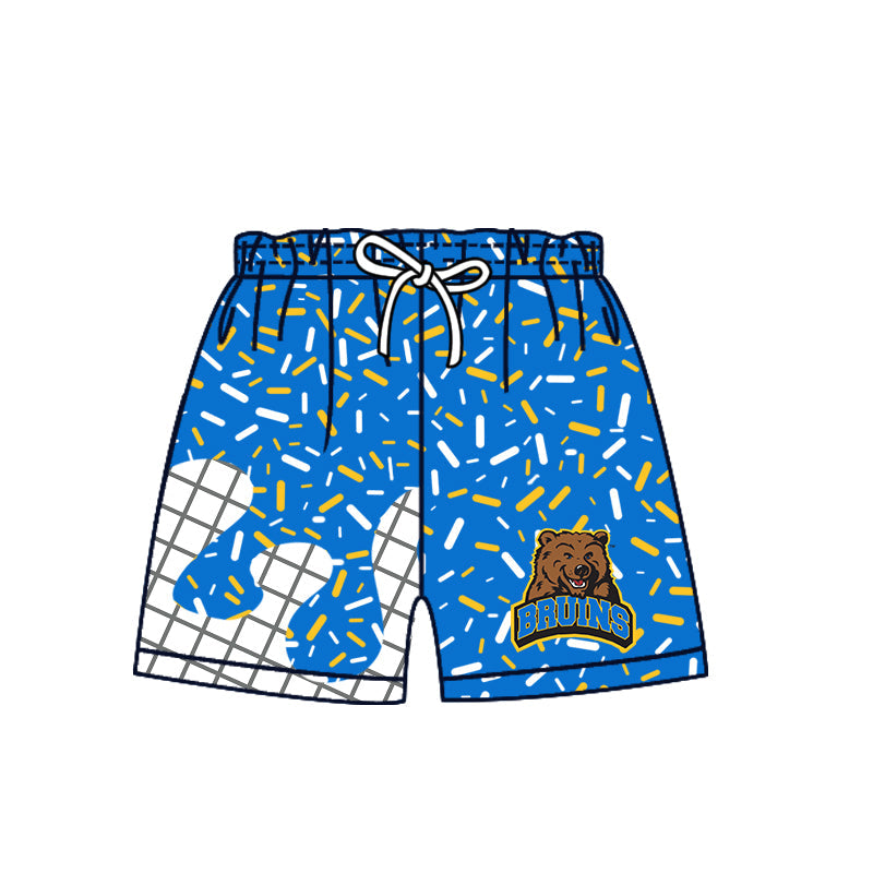 Preorder (moq 5)Baby Boys Blue Sprinkles Drip UCLA Bruins Shorts Bottom