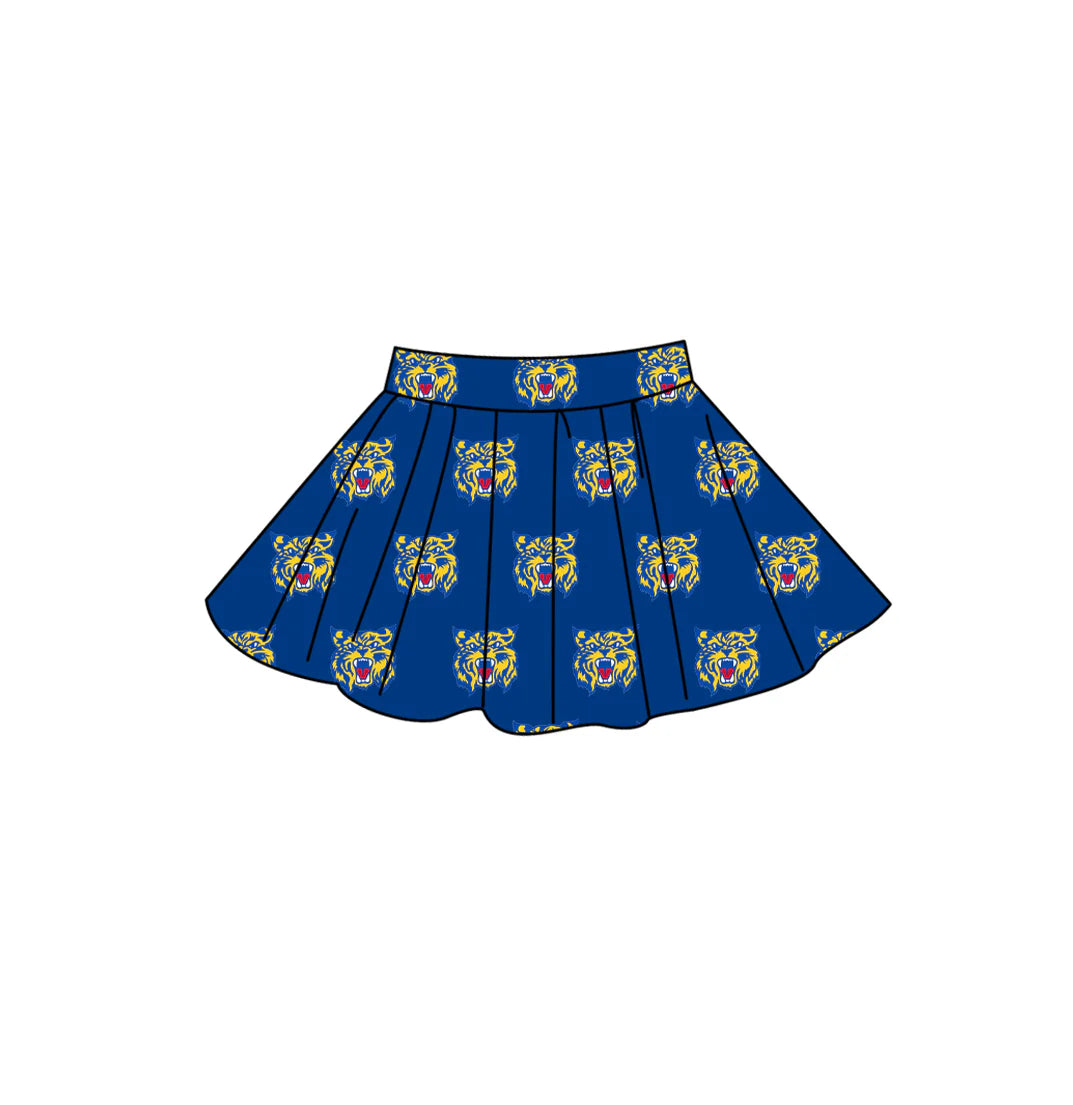 Preorder (moq 5)Baby Girls Blue Raymondville Team Skirt Shorts Bottom