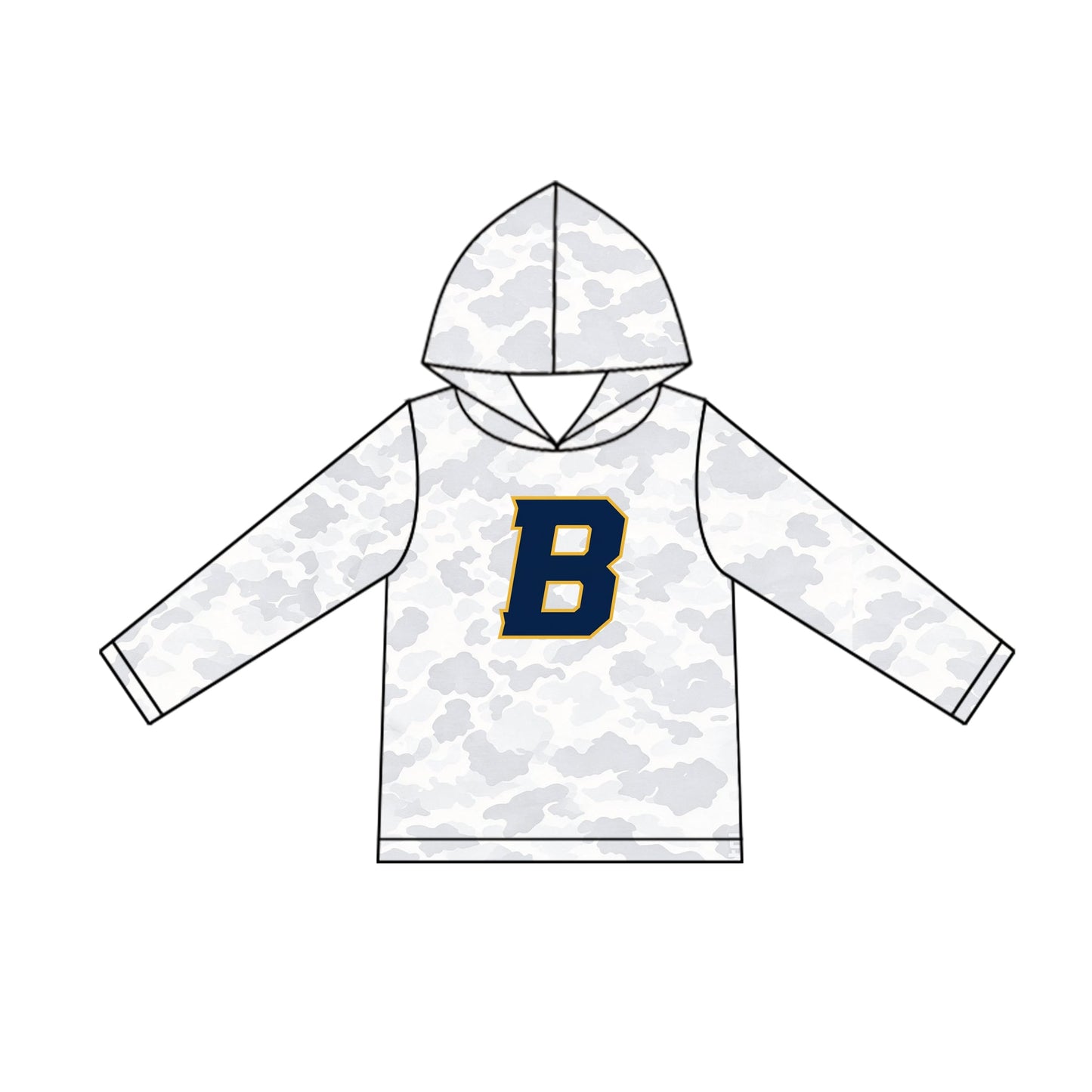 Preorder (moq 5)Baby Boys Long Sleeve Camouflage B Team Hoodies Tops