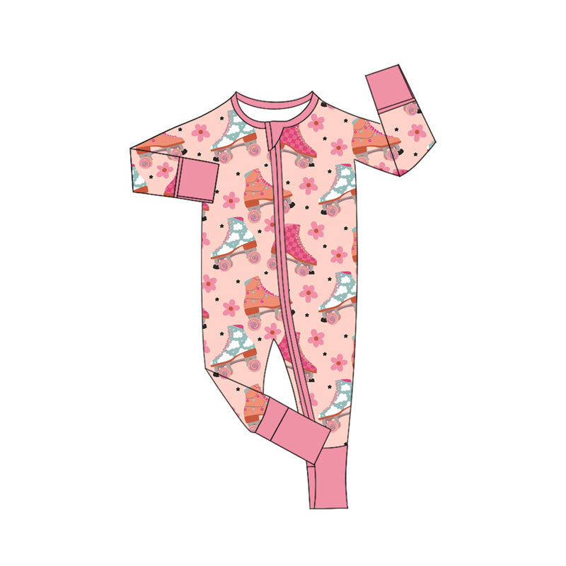 Preorder moq 5 Baby Girls Pink Scotter Zippy Sleepers Rompers