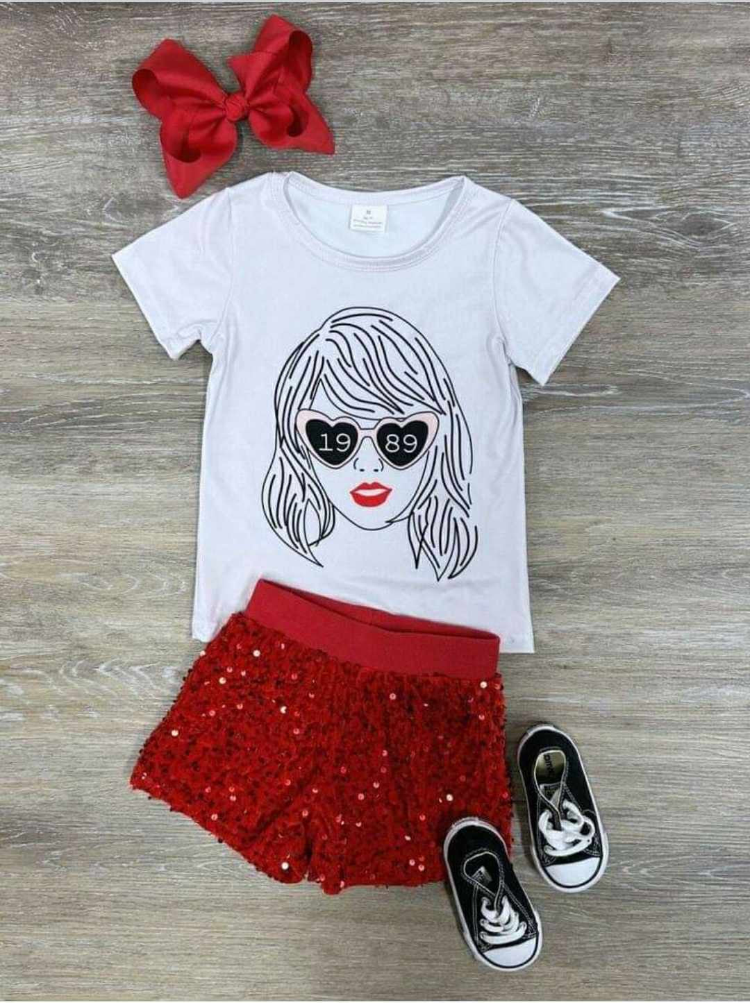 Girls red sequin top online