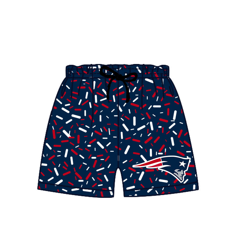Preorder (moq 5)Baby Boys Navy Drip Sprinkles Patriots Team Shorts Bottom