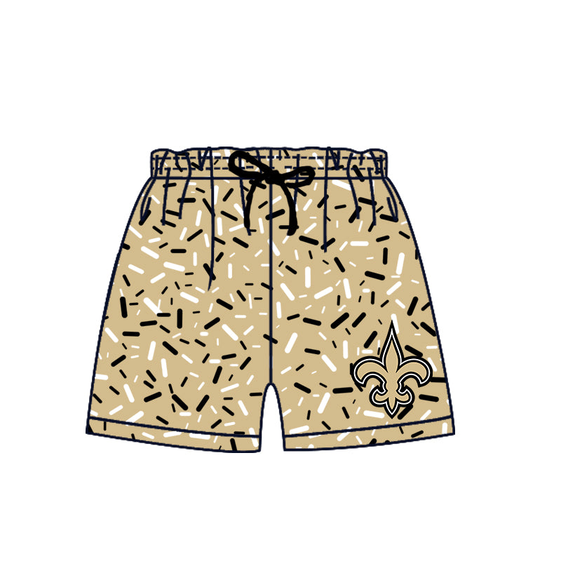 Preorder(moq 5) Baby Boys Drip Yellow Anchors Team Sports Shorts
