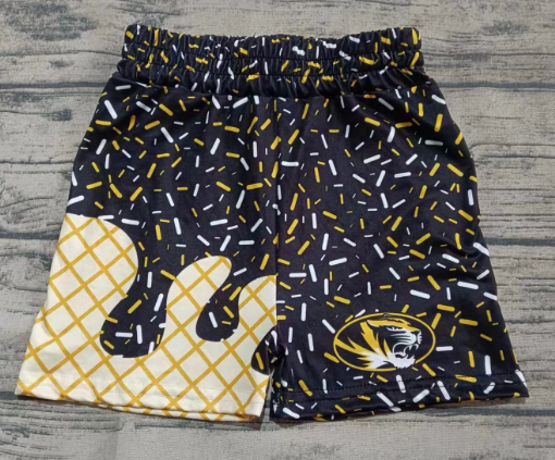 Preorder(moq 5) Baby Boys Black Team Lion Shorts Bottoms