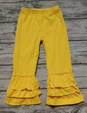 Preorder(moq 5) Baby Girls Yellow Ruffle Pants