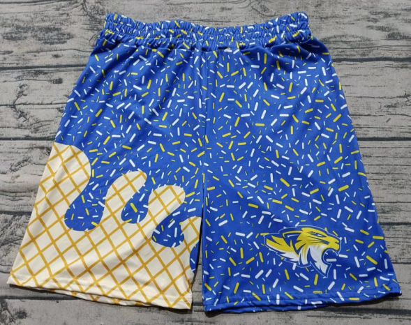 Preorder(moq 5) Adult Men Blue Team Lion Shorts Bottoms