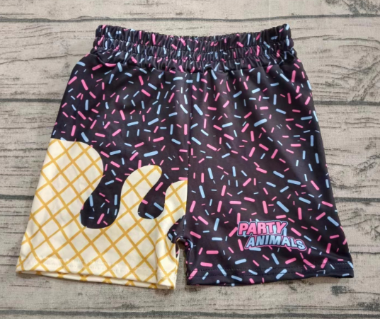 Preorder(moq 5) Baby Boys Purple Party Animals Team Shorts Bottoms