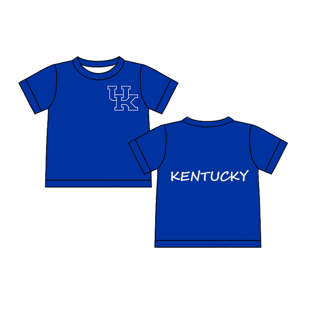 Preorder (moq 5)Baby Boys Hot Blue Short Sleeves UK Kentucky Team Tee Shirts Top