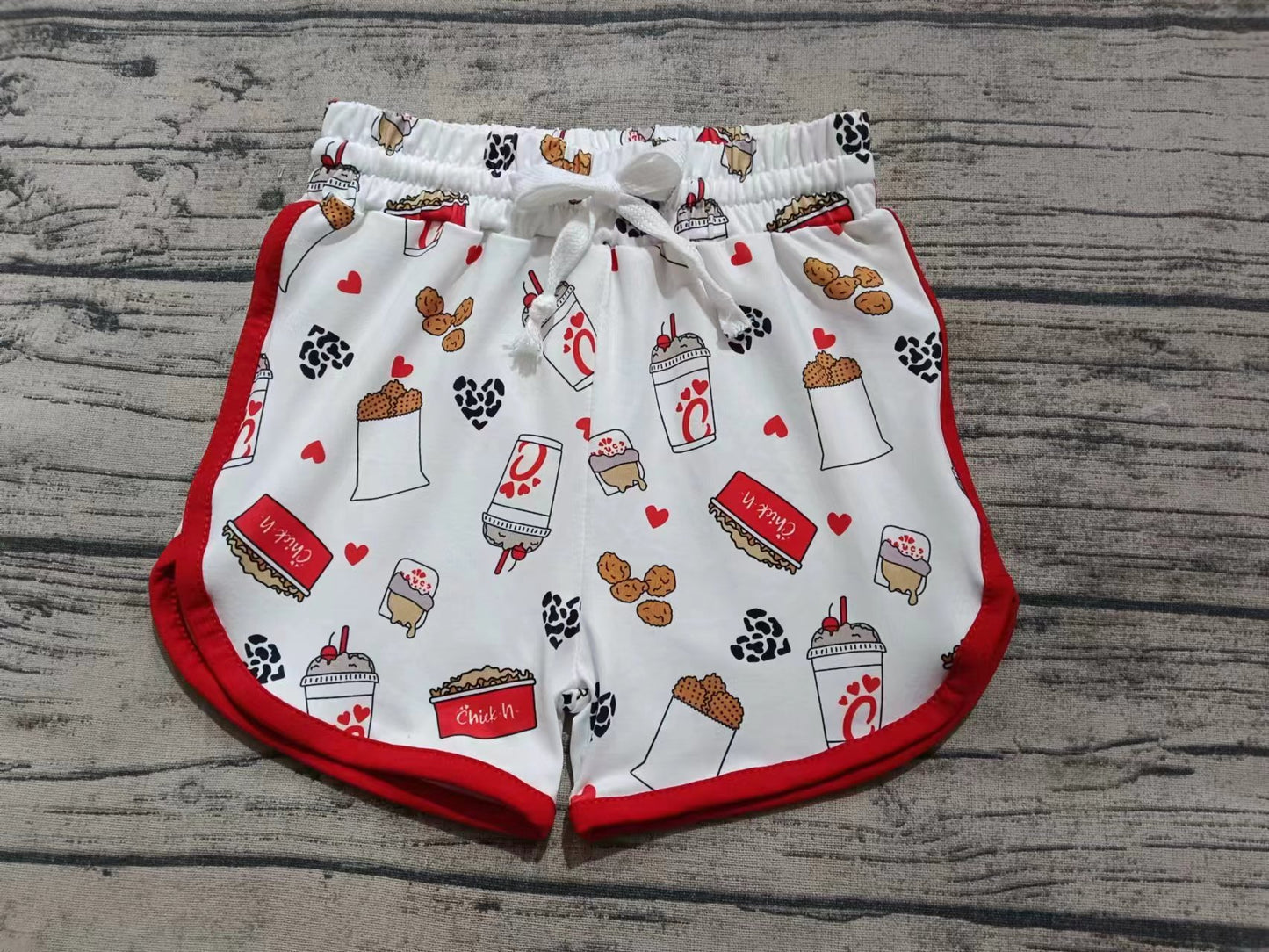 Preorder(moq 5) Baby Boys Cow Print Hearts Chicken Shorts Bottoms