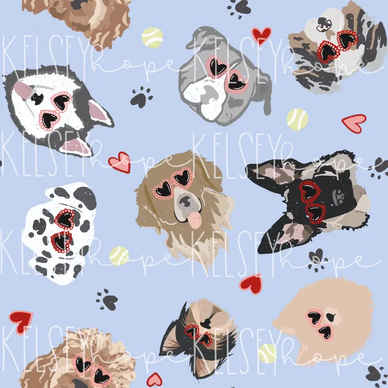 Baby Boys Hearts Dogs Top Pant Valentine Pajamas Sets Preorder