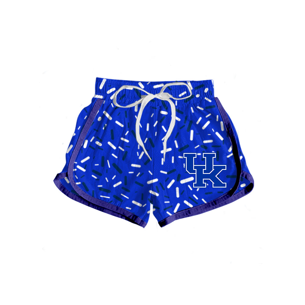 Preorder (moq 5)Baby Girls Blue Drip UK Team Shorts Bottoms