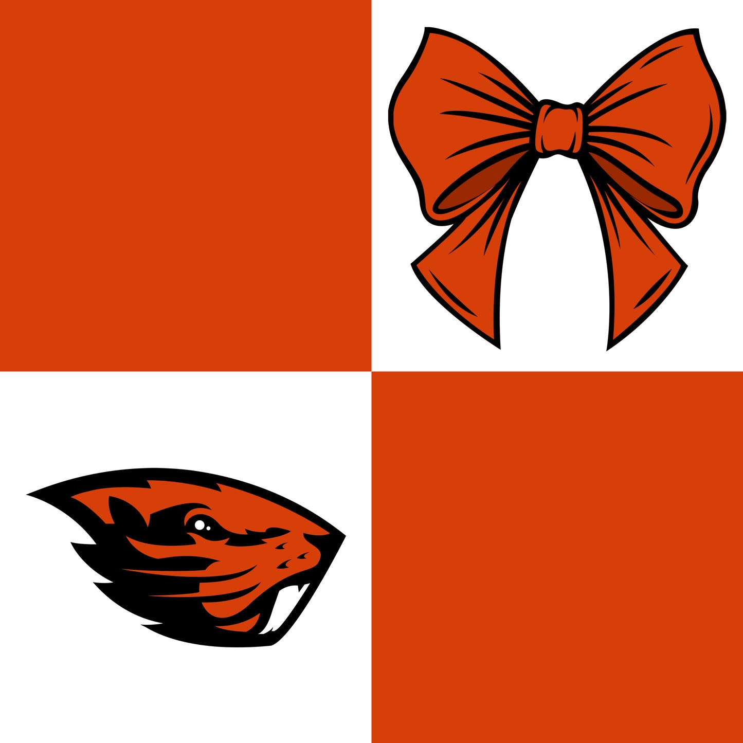 Preorder (moq 5)Baby Girls Oregon State Beavers Bows Checked Ruffle Skirt Short Team Clothes Sets