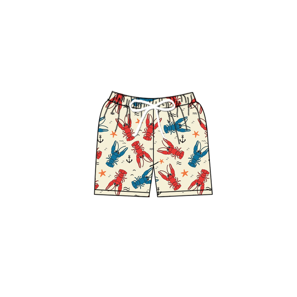 Preorder(moq 5) Baby Boys Crayfishes Starfishes Swimming Trunks Bottom
