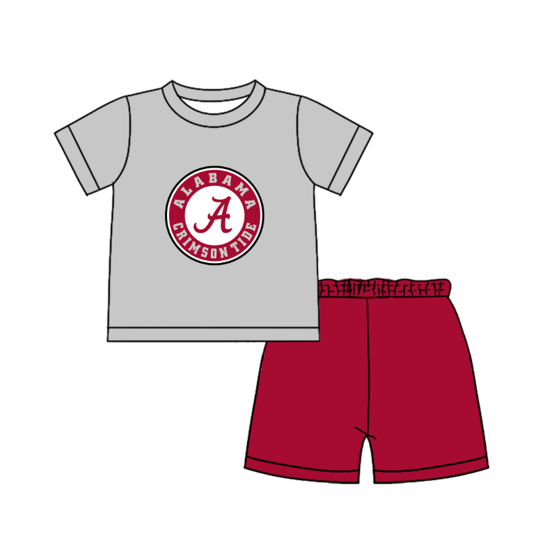 Preorder moq 5 Baby Boys Short Sleeve Shirts Top Short Team Clothes Set