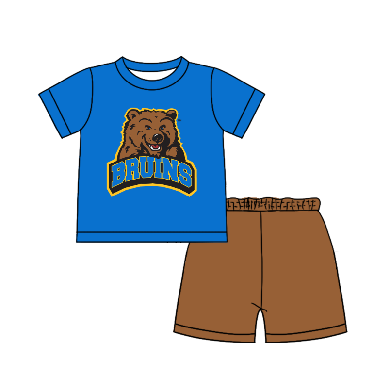 Preorder moq 5 Baby Boys Short Sleeve Shirts Top Short Team Clothes Set