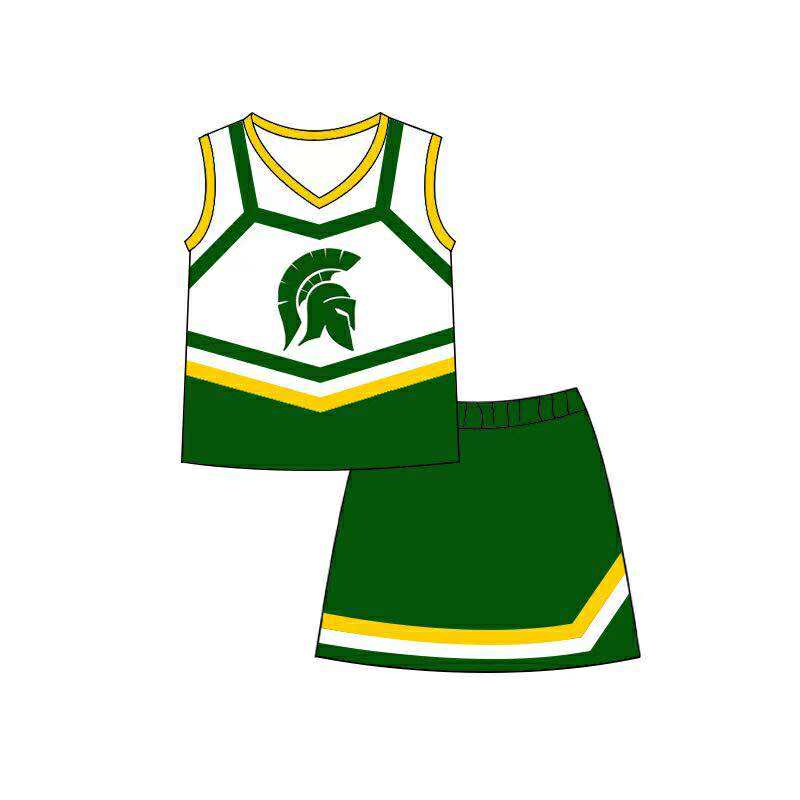 Preorder (moq 5)Baby Girls Sleeveless Vest Top Skirt Short Team Clothes Sets