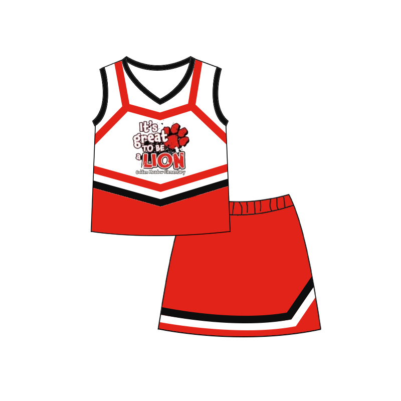 Preorder (moq 5)Baby Girls Sleeveless Vest Top Skirt Short Team Clothes Sets