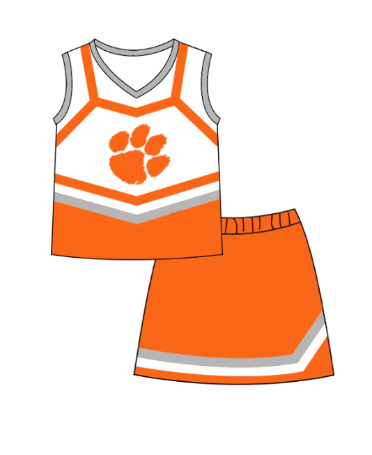Preorder (moq 5)Baby Girls Sleeveless Vest Top Skirt Short Team Clothes Sets