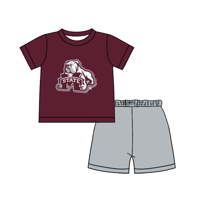 Preorder moq 5 Baby Boys Short Sleeve Shirts Top Short Team Clothes Set