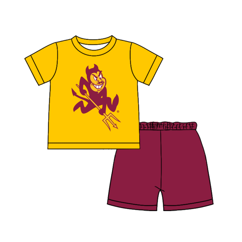 Preorder moq 5 Baby Boys Short Sleeve Shirts Top Short Team Clothes Set