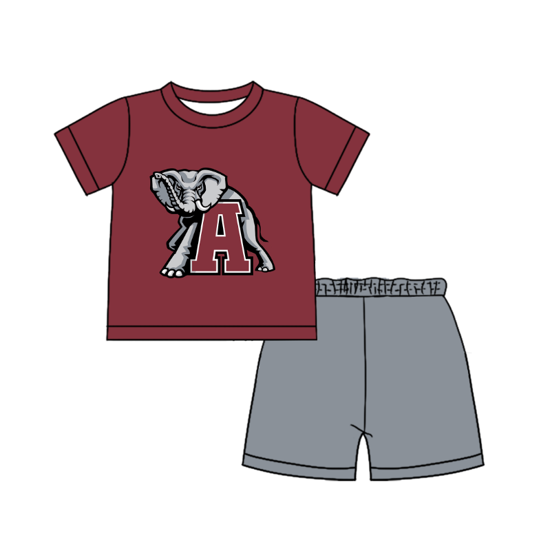 Preorder moq 5 Baby Boys Short Sleeve Shirts Top Short Team Clothes Set