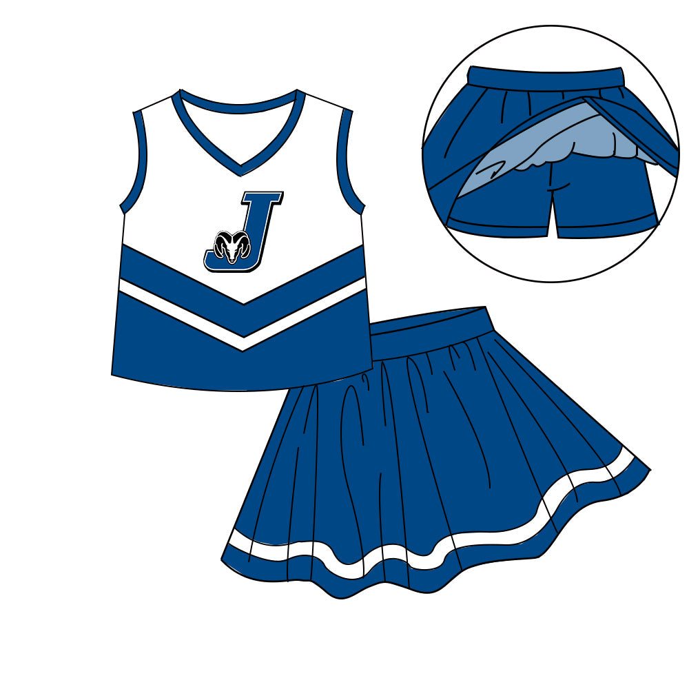 Preorder (moq 5)Baby Girls Sleeveless Vest Top Skirt Short Team Clothes Sets