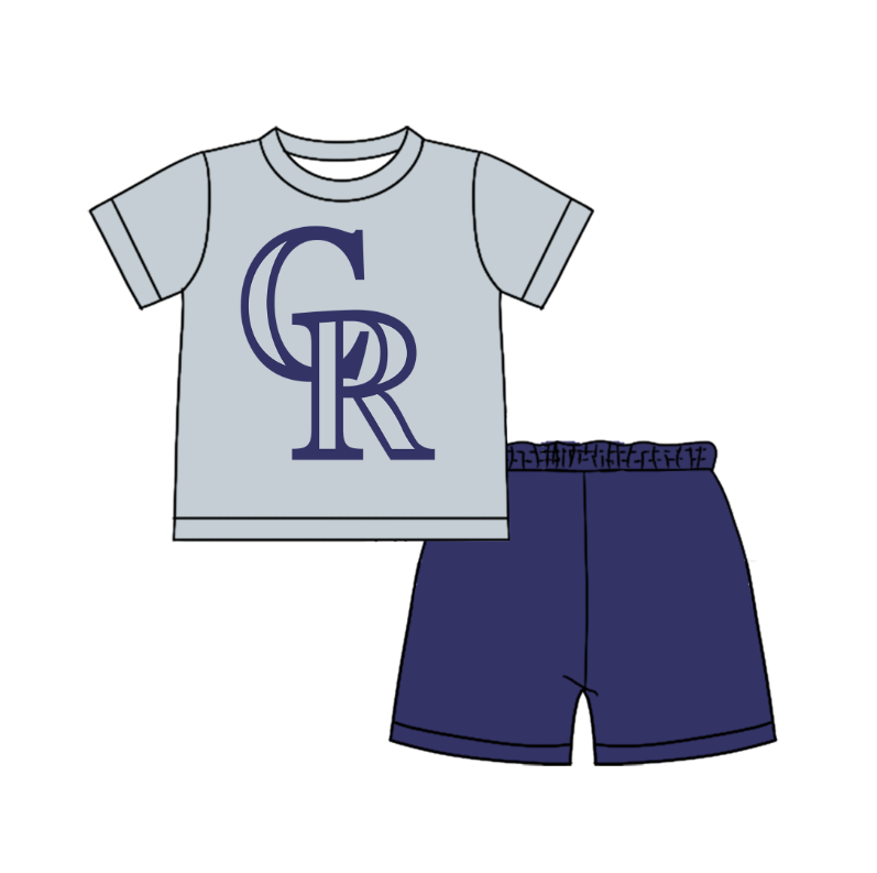 Preorder moq 5 Baby Boys Short Sleeve Shirts Top Short Team Clothes Set
