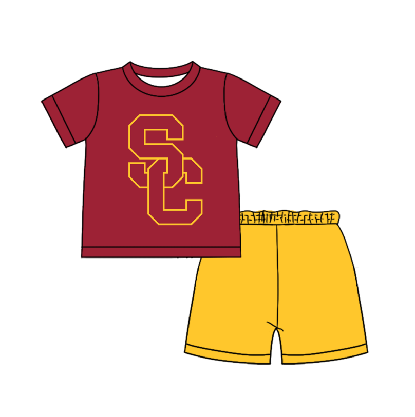 Preorder moq 5 Baby Boys Short Sleeve Shirts Top Short Team Clothes Set